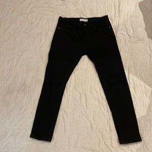 Top Man, stretch skinny, Black Jeans, torn knees, 32x30, never worn